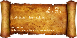 Lukács Hannibál névjegykártya